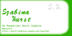 szabina wurst business card